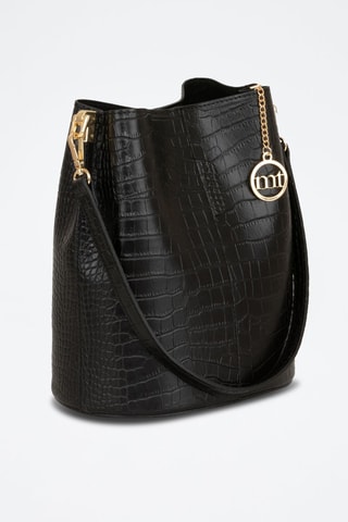 Sac seau en cuir Bacone - Noir