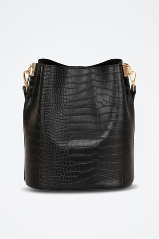 Sac seau en cuir Bacone - Noir
