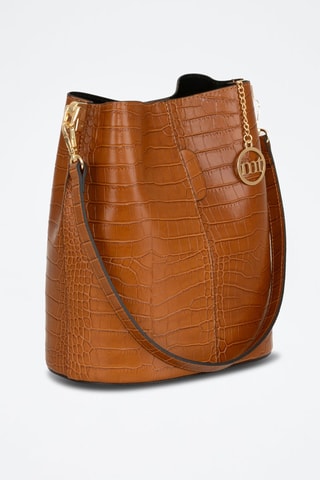 Sac seau en cuir Bacone - Camel