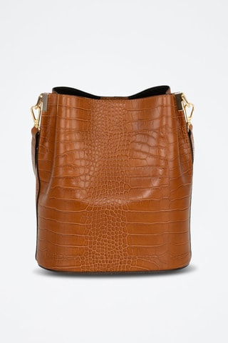 Sac seau en cuir Bacone - Camel
