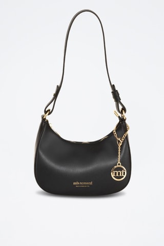 Sac porté épaule en cuir Farnese - Noir