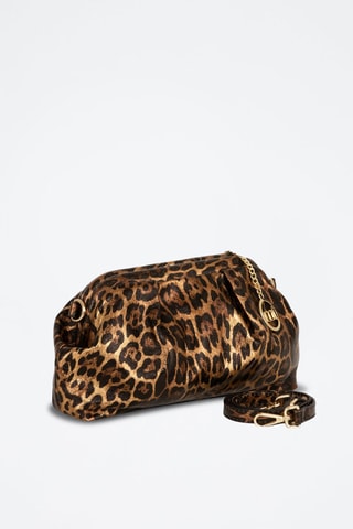 Sac bandoulière en cuir - Noir et marron