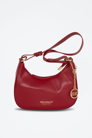 Sac porté épaule en cuir Farnese Rouge