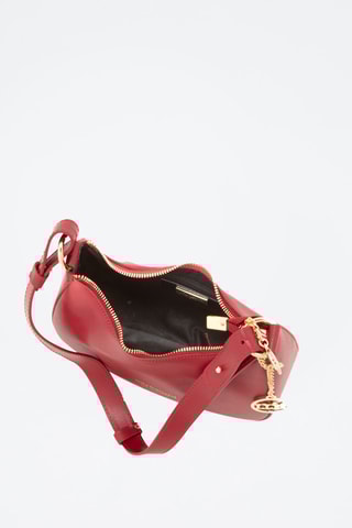 Sac porté épaule en cuir Farnese Rouge