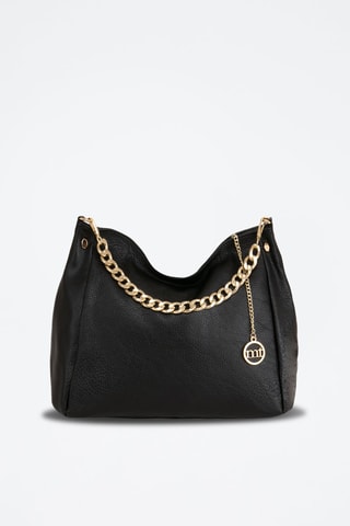 Sac porté épaule en cuir Melette Noir