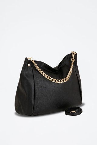 Sac porté épaule en cuir Melette Noir