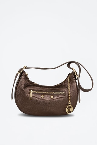 Sac porté épaule en cuir 
Marron