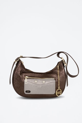 Sac porté épaule en cuir 
Marron