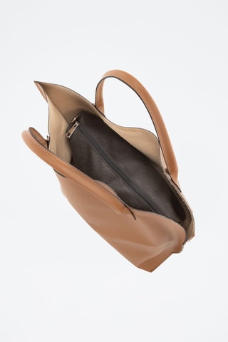 Sac porté épaule en cuir Cevedale
 - Cognac