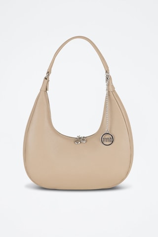 Sac porté épaule en cuir Beldiletto - Taupe