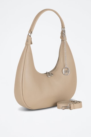 Sac porté épaule en cuir Beldiletto - Taupe