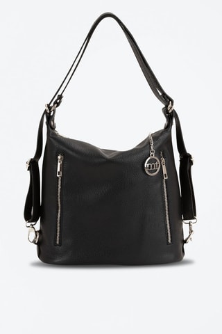 Sac porté épaule en cuir Giulianova - Noir