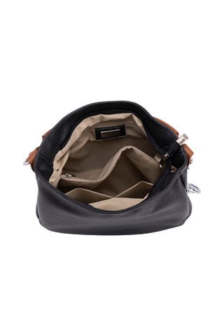 Sac porté épaile en cuir Molise - Marron et noir