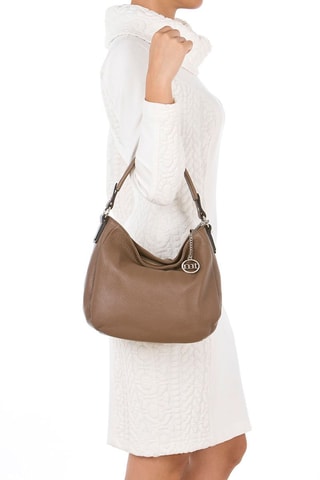 Sac porté épaile en cuir Molise - Marron