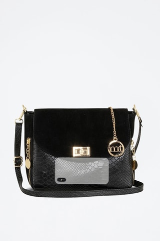 Sac bandoulière en cuir Dergano - Noir