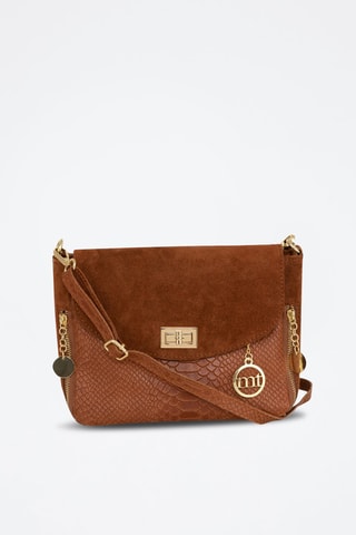 Sac bandoulière en cuir Dergano - Marron