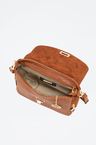 Sac bandoulière en cuir Dergano - Marron