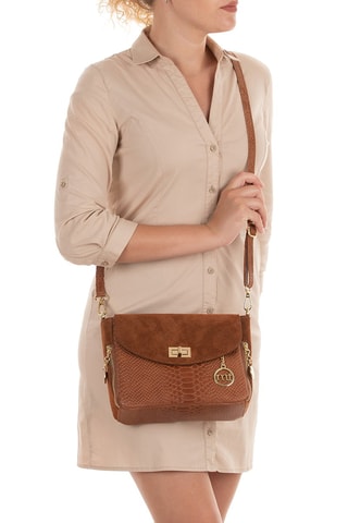 Sac bandoulière en cuir Dergano - Marron