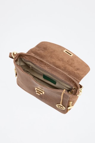 Sac bandoulière en cuir Dergano - Taupe