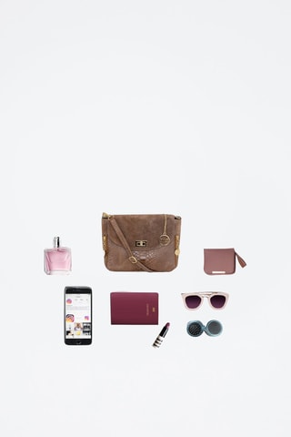 Sac bandoulière en cuir Dergano - Taupe