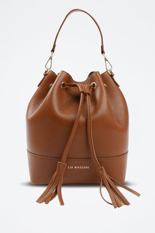 Sac seau en cuir - Marron