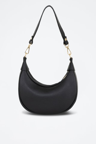 Sac porté épaule en cuir Carabelli - Noir