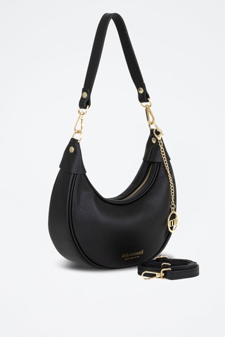 Sac porté épaule en cuir Carabelli - Noir