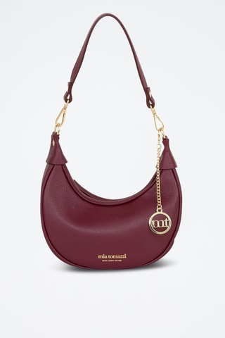 Sac porté épaule en cuir Carabelli - Bordeaux