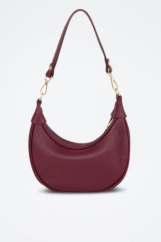 Sac porté épaule en cuir Carabelli - Bordeaux