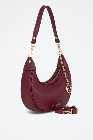 Sac porté épaule en cuir Carabelli - Bordeaux