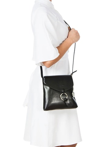 Sac bandoulière en cuir Ortica - Noir