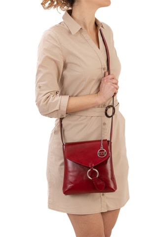 Sac bandoulière en cuir Ortica - Rouge