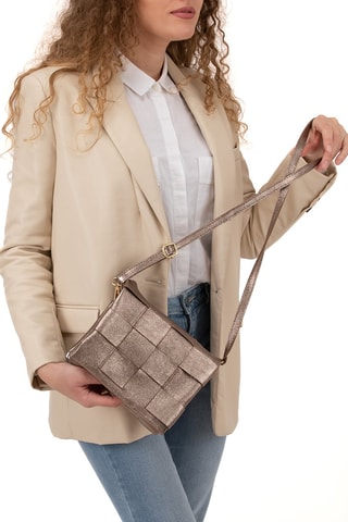 Sac bandoulière en cuir Empoli - Jaune