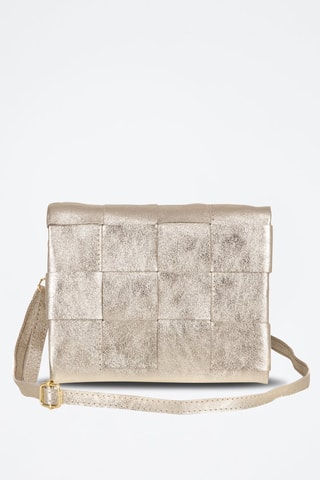 Sac bandoulière en cuir Empoli - Argenté