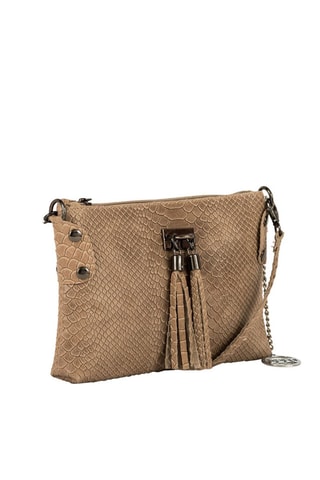 Sac bandoulière en cuir Navigli - Taupe