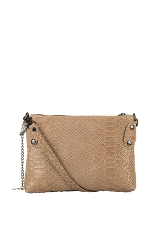 Sac bandoulière en cuir Navigli - Taupe