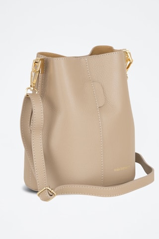 Sac seau en cuir - Taupe