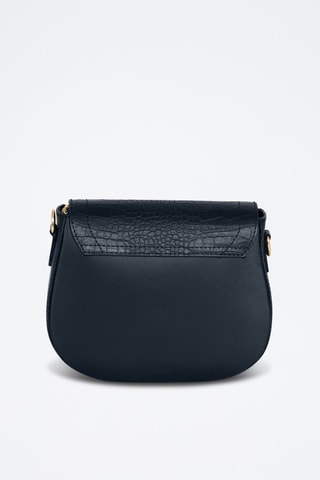 Sac bandoulière en cuir Barbavara - Bleu marine