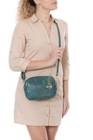 Sac bandoulière en cuir Zamagna - Vert