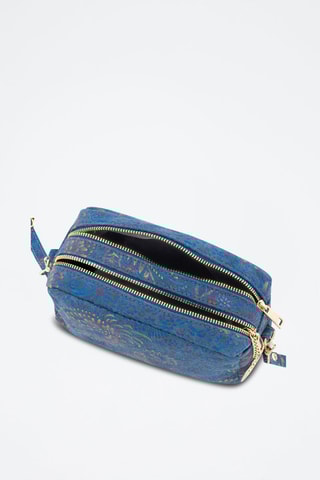 Sac bandoulière en cuir Zamagna - Bleu