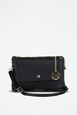 Sac bandoulière en cuir Fonzaso - Noir