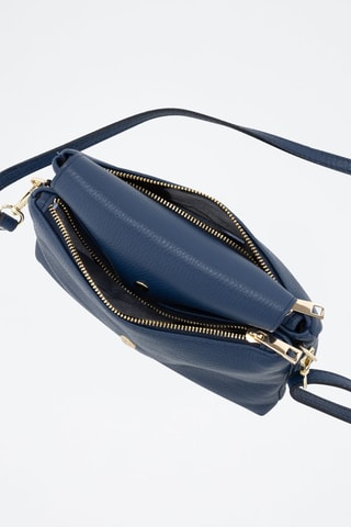 Sac bandoulière en cuir Fonzaso - Bleu