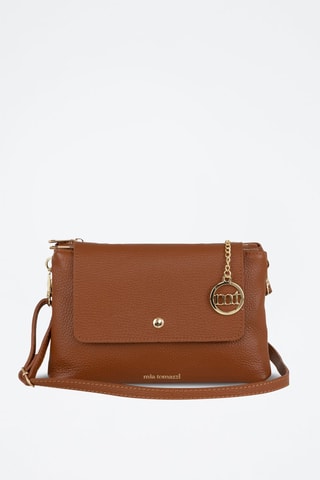 Sac bandoulière en cuir Fonzaso - Marron