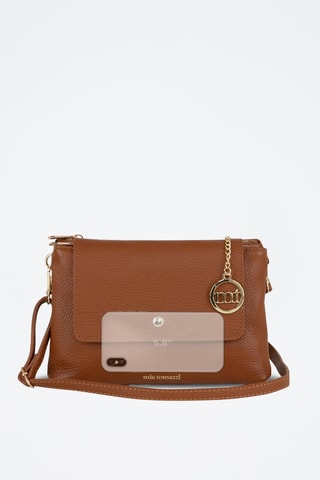 Sac bandoulière en cuir Fonzaso - Marron