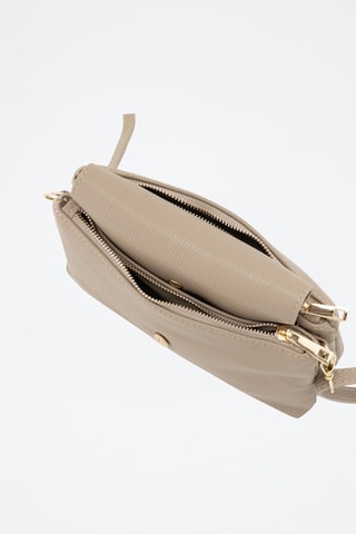 Sac bandoulière en cuir Fonzaso - Taupe