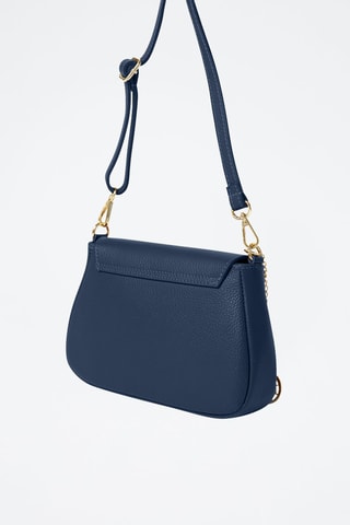 Sac bandoulière en cuir Evaristo - Bleu marine
