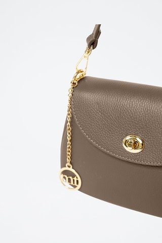 Sac bandoulière en cuir Evaristo - Taupe