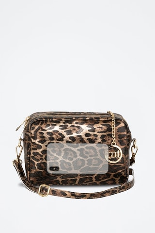 Sac bandoulière en cuir Caltanissetta - Marron