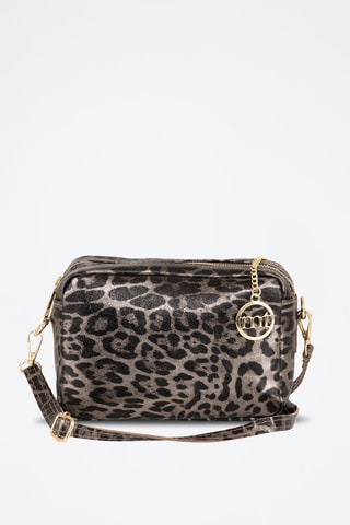 Sac bandoulière en cuir Caltanissetta - Taupe