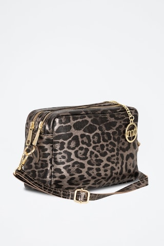 Sac bandoulière en cuir Caltanissetta - Taupe